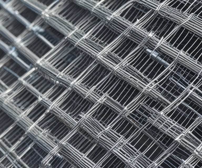 Factory workers assembling galvanized and PVC wire mesh in a clean industrial setting.