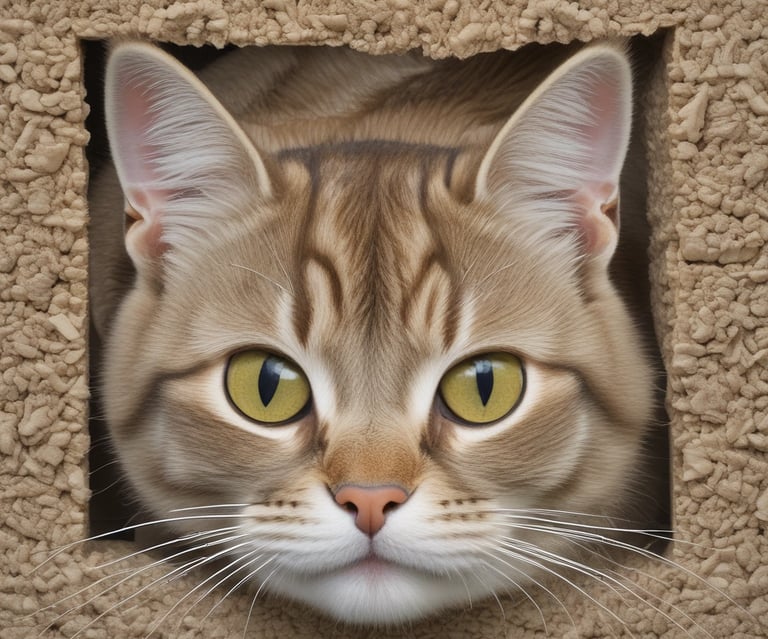 A small, vibrant garden with eco-friendly pet products displayed.