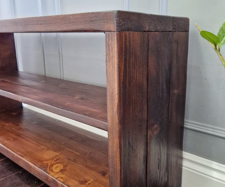 Rustic Solid shoe Bench cabinet unit Made to Size in Uk Handmade solid reclaimed furniture quality and heavy duty industrial 