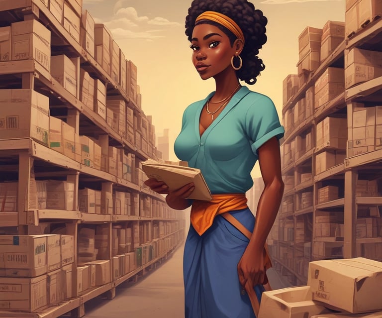 A colorful display of imported home decor items from various countries.