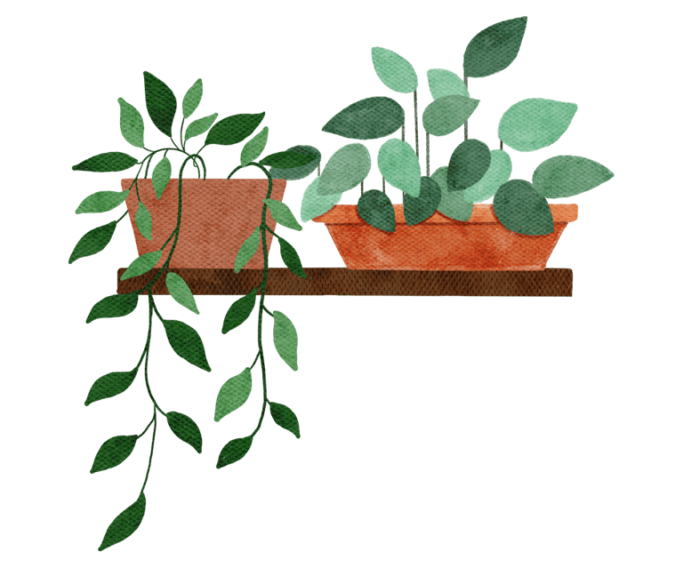 Aesthetic non-toxic home doodle illustration for the Clean AF Crew newsletter.