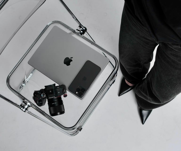 Referência visual de branding com estética minimalista e moderna da agência Lancover