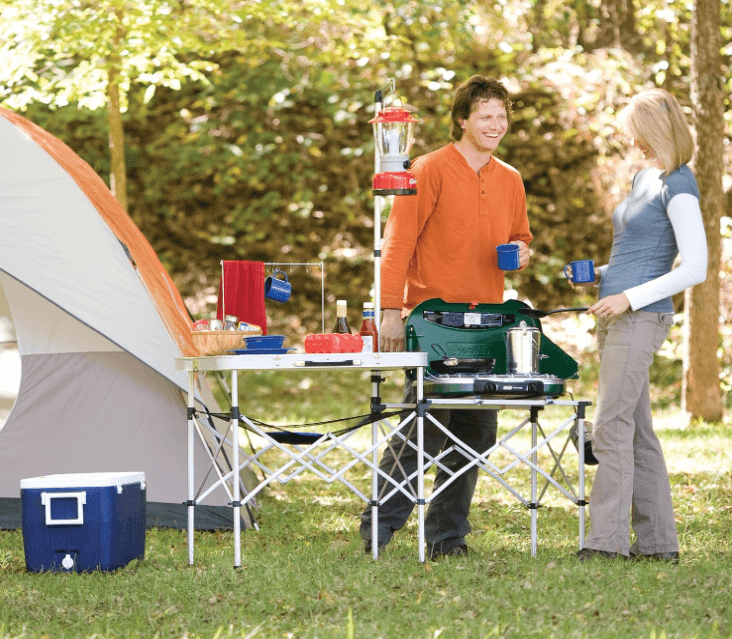 Coleman Pack-Away Folding Camp Kitchen, convenient camping gear providing an easy setup cooking