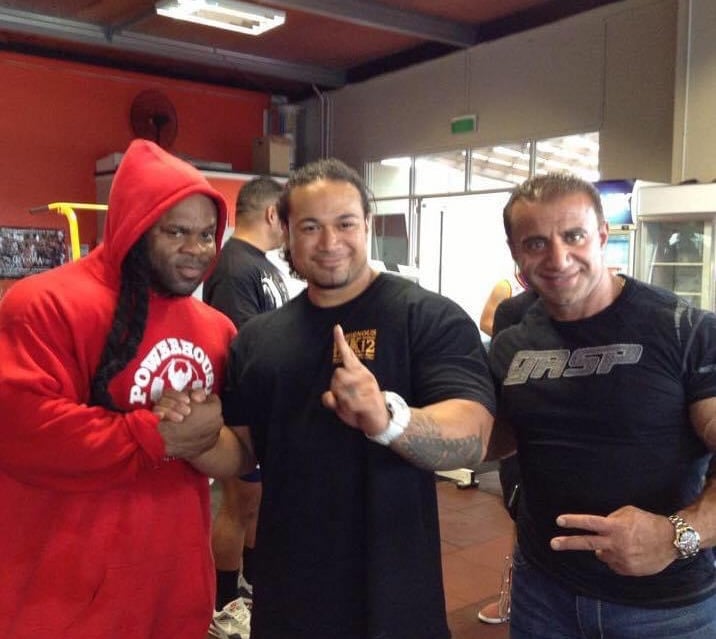 American Bodybuilder Kai Greene, Polynesian tattoo artist Carl Cocker Brisbane, Gold Coast Australia