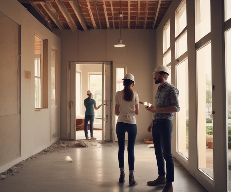 A smartphone mounted on a robotic arm-like holder, positioned vertically. In the background, there are sheer curtains allowing diffused natural light into the room. Part of a person's face is visible on the left edge of the image, suggesting interaction with the phone.