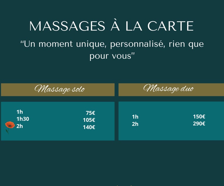 massage solo, massage duo