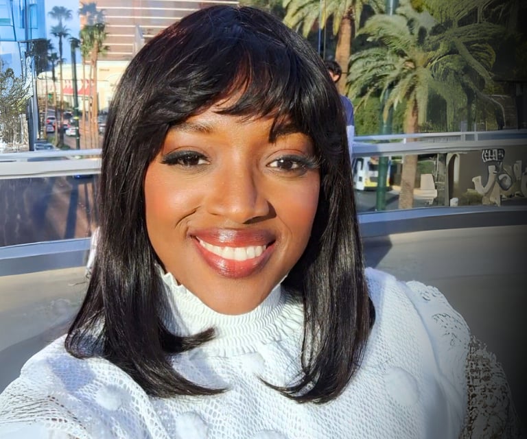 Stephanie (Stephy On Purpose) smiling in a white sweater, header photo for Christian author and teacher website.