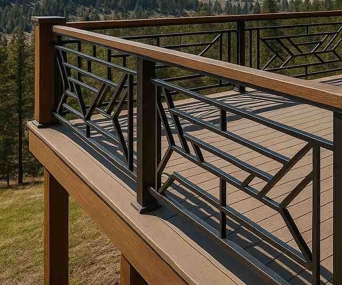 Custom metal outdoor railing in Missoula