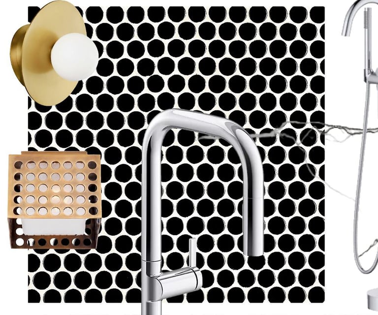 bathroom material board concept by P&O