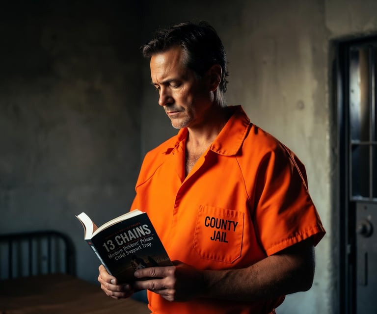 A Father jailed for unpaid child support reads 13 Chains: Modern Debtors' Prison: Child Support Trap