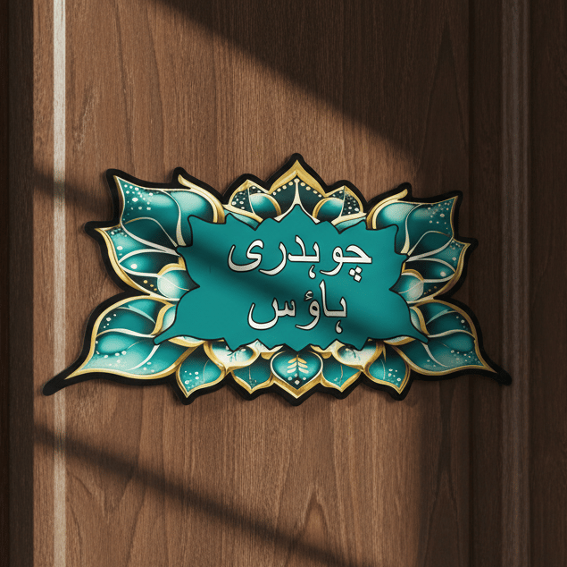 customizable cutout acrylic nameplate