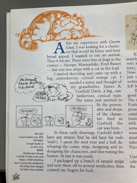 Garfield's Twentieth Anniversary Collection - Early Garfield Sketch