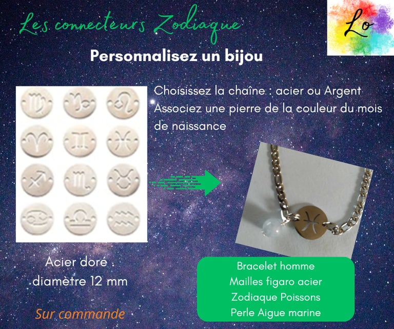 Bracelet zodiaque argenté