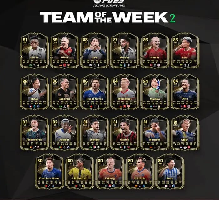 carte team of the week 2 fc 25