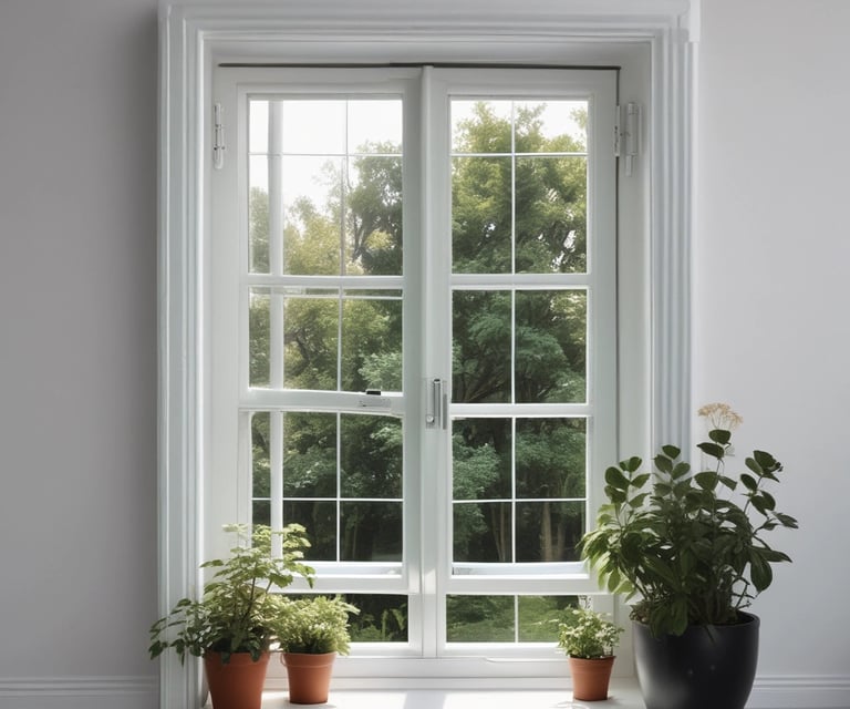 Modern aluminum window showcasing a sleek, minimalist exterior view.