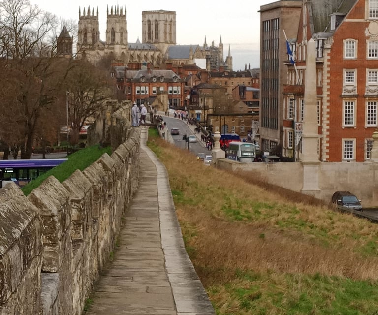view of York Minster from the city walls