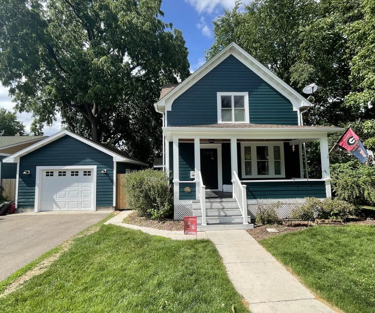 exterior painting project on minnesota home