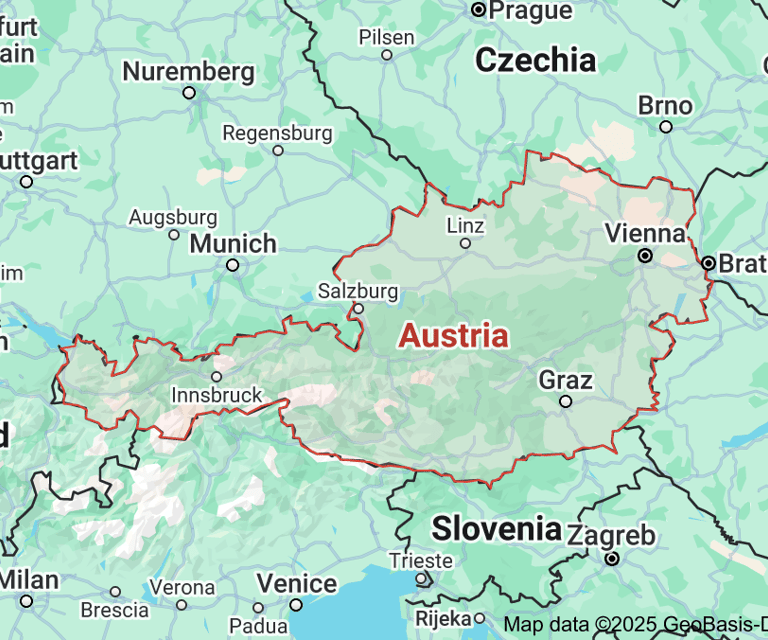 Map of Austria