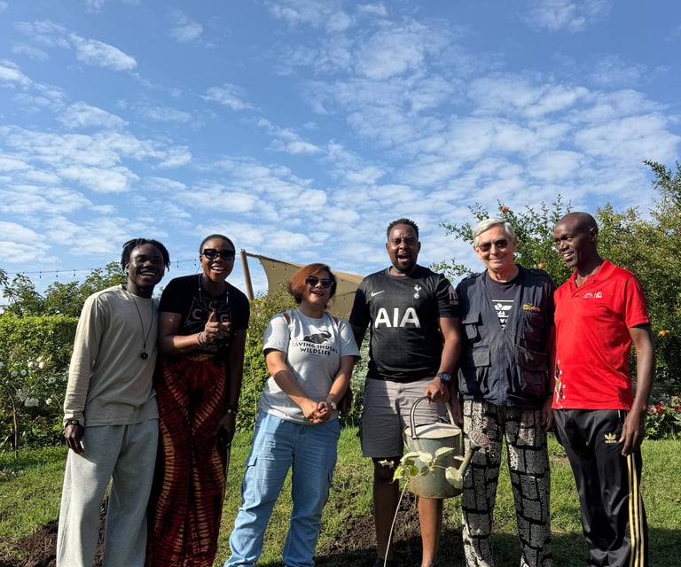 Kofi Dotse and members of Kenya Tourism in Nanyuki