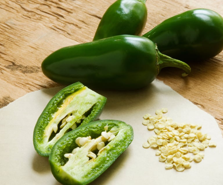 some peppers on a cutting board