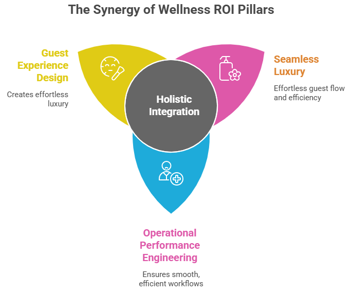 diagram showing pillars for resorts wellness ROI