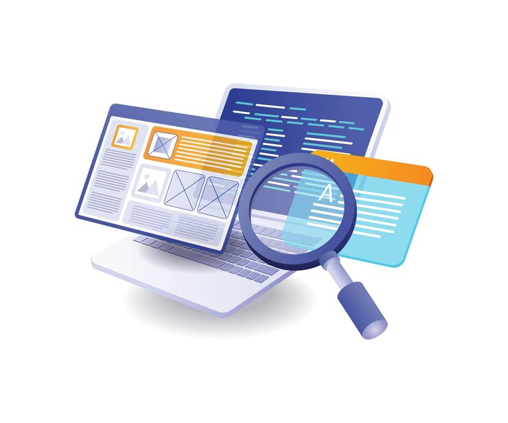 a laptop computer with a magnifying magnifying magnifying magni