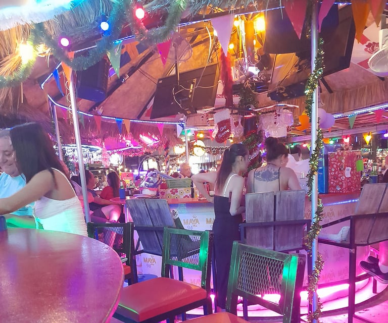 View from the bar at Wonderland bar complex in Hua Hin