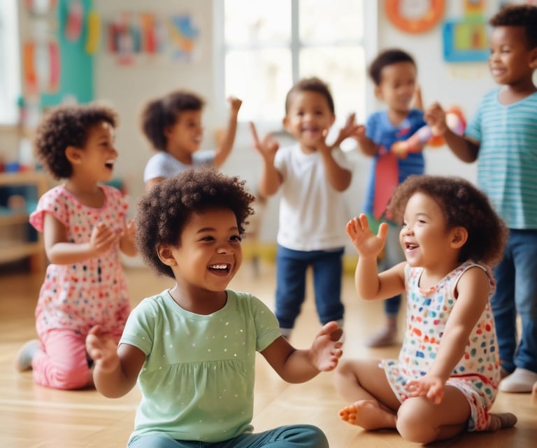 a group of children playing with toys and toys