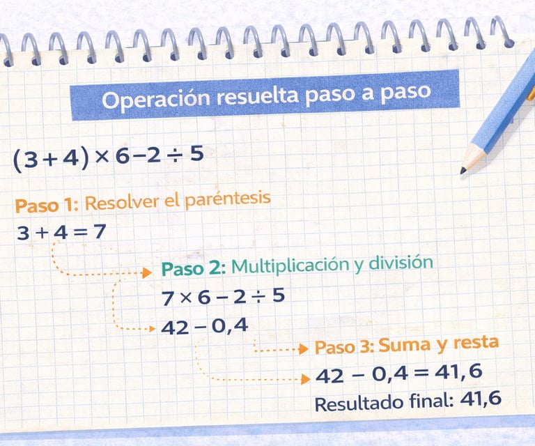 imagen o ilustracion de paso a paso una operacion combinada