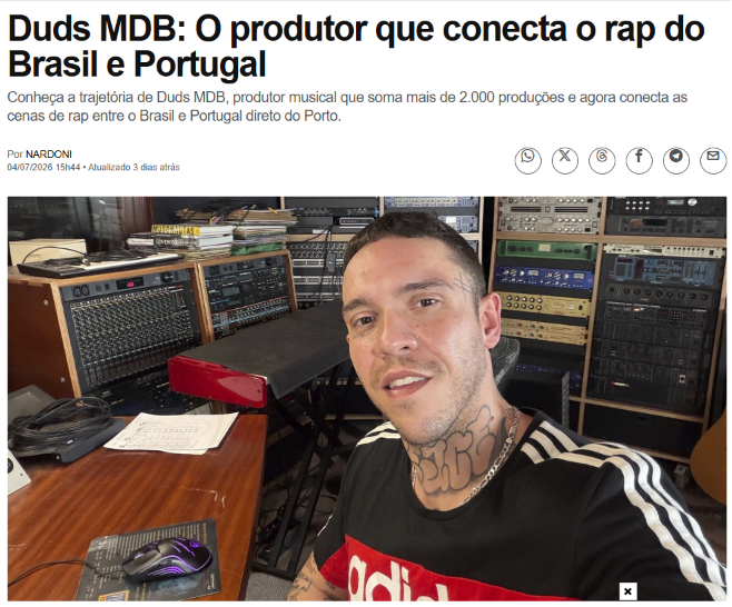 Duds MDB fortalece a ponte entre o rap brasileiro e português