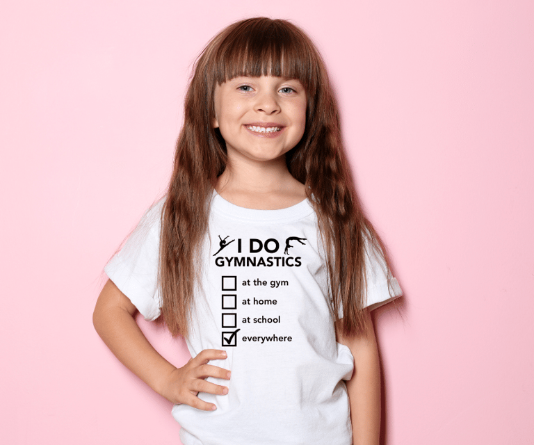 Her yerde cimnastik - Cimnastik tutku tişörtü