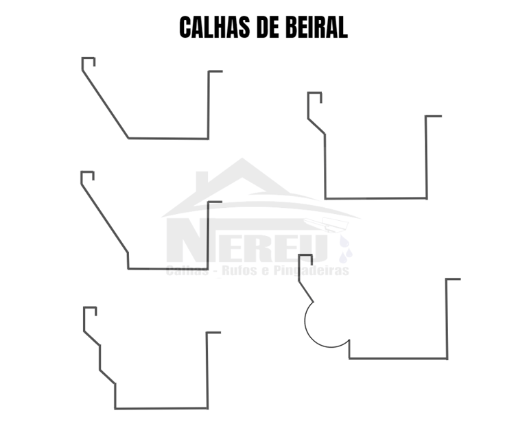 modelos de calha de beiral