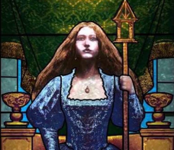 Detail from the High Priestess Tarot Card. (Art by David Ledesma - Creea)