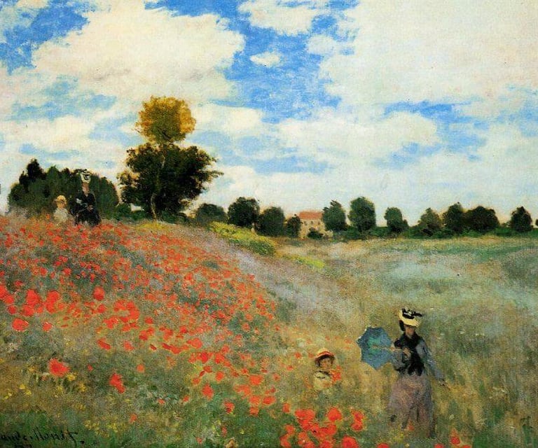 Wild poppies near Argenteuil by Claude Monet