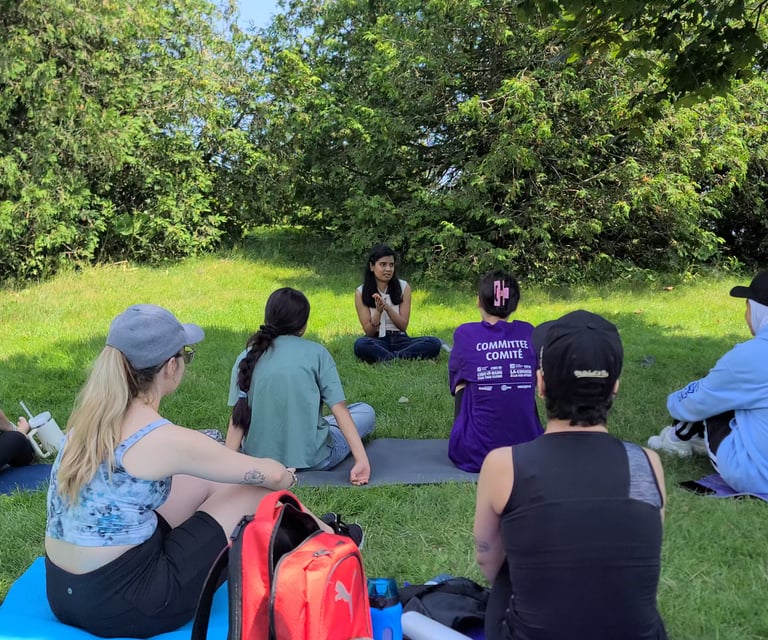 Rio leading an in-person group workshop