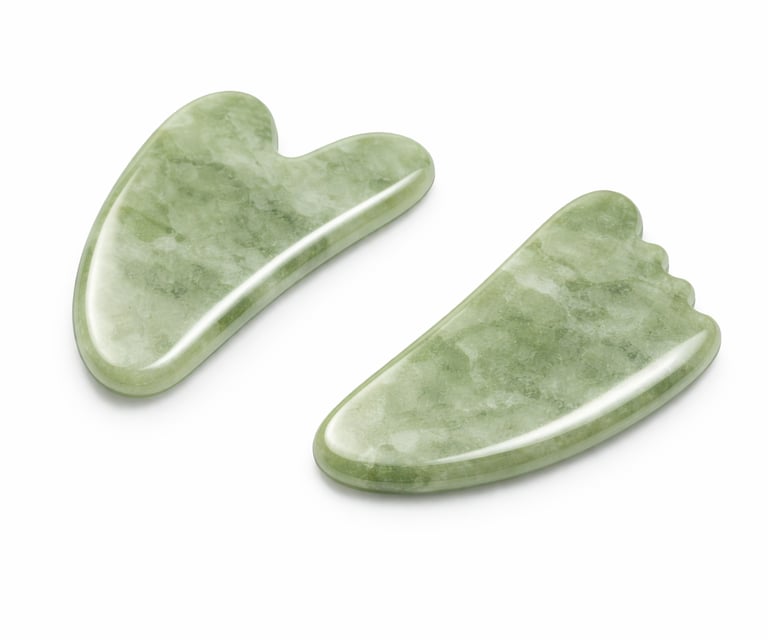 Gua sha stone for facial sculpting and massage, traditional skin care tool