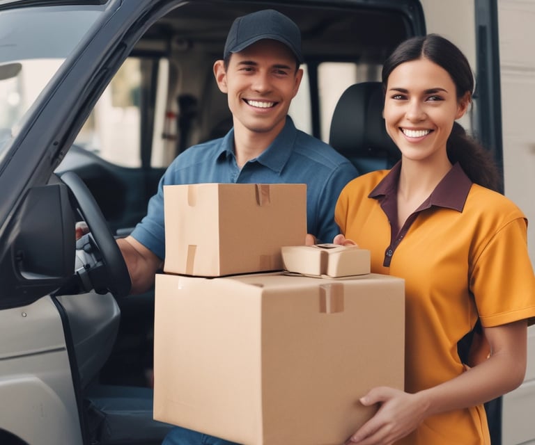 An image depicting efficient last mile delivery operations.