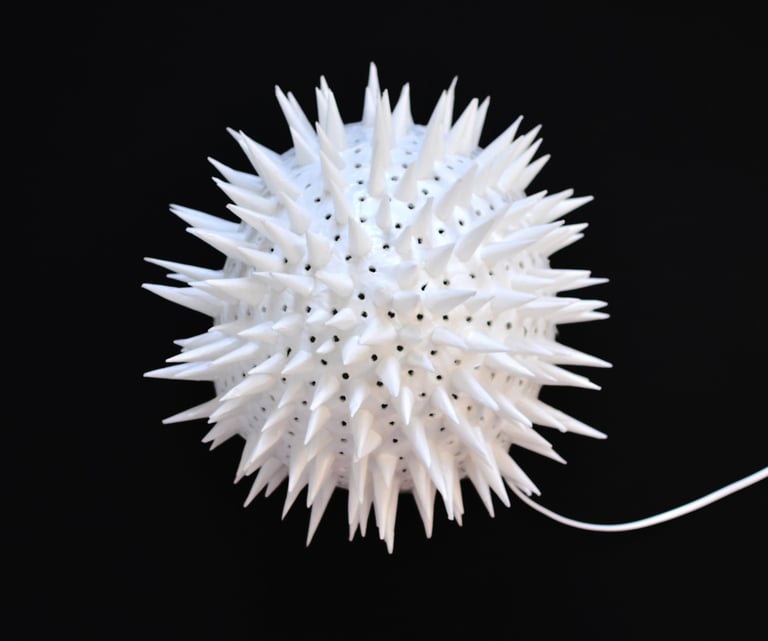 sea urchin paper sculpture