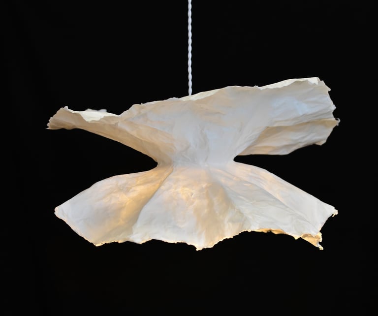 sculpture papier lumineuse 