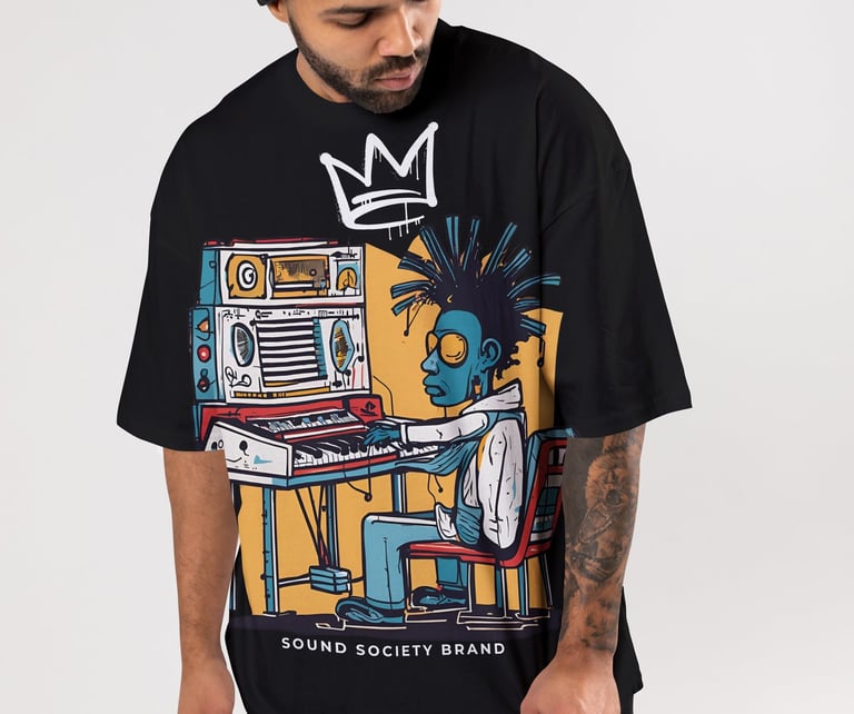 up-all-night-music-producer--sound-society-brand-tee-shirt-mock-up
