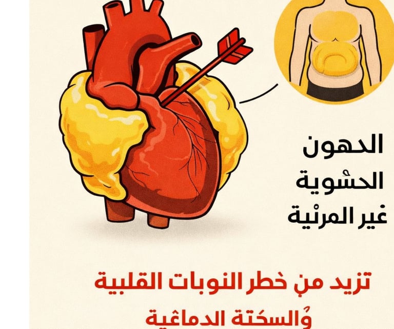 الدهون التي لا تراها… لكنها تدمّر قلبك ببطء 🎯