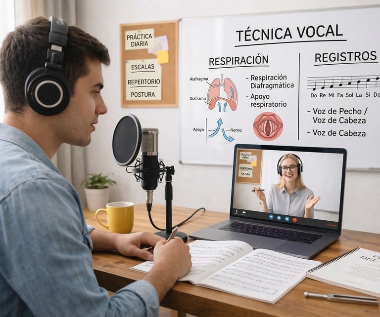 Clase de Prueba de Canto Online 100% personalizada