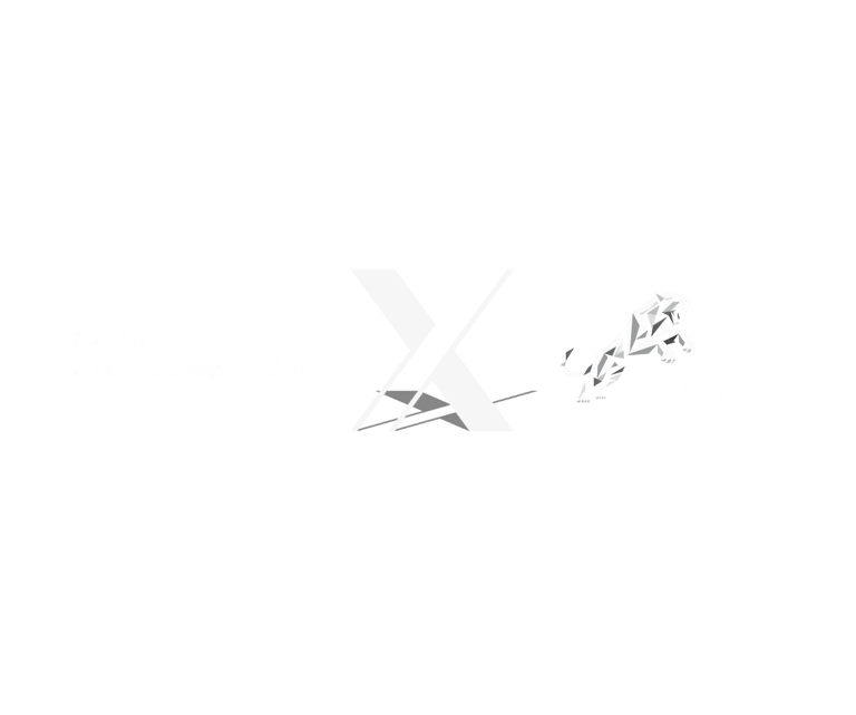 a black and white logo with the words x factor