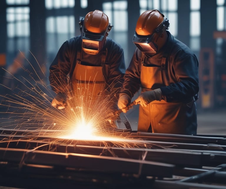 A skilled metalworker fabricating a custom metal piece.