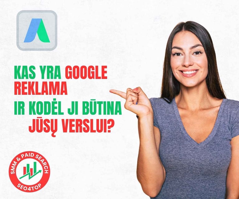 Kas yra Google reklama ir kodėl ji būtina Jūsų verslui?