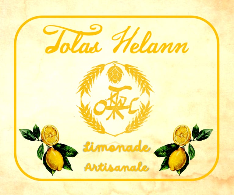 étiquette de limonade Tolas Helann