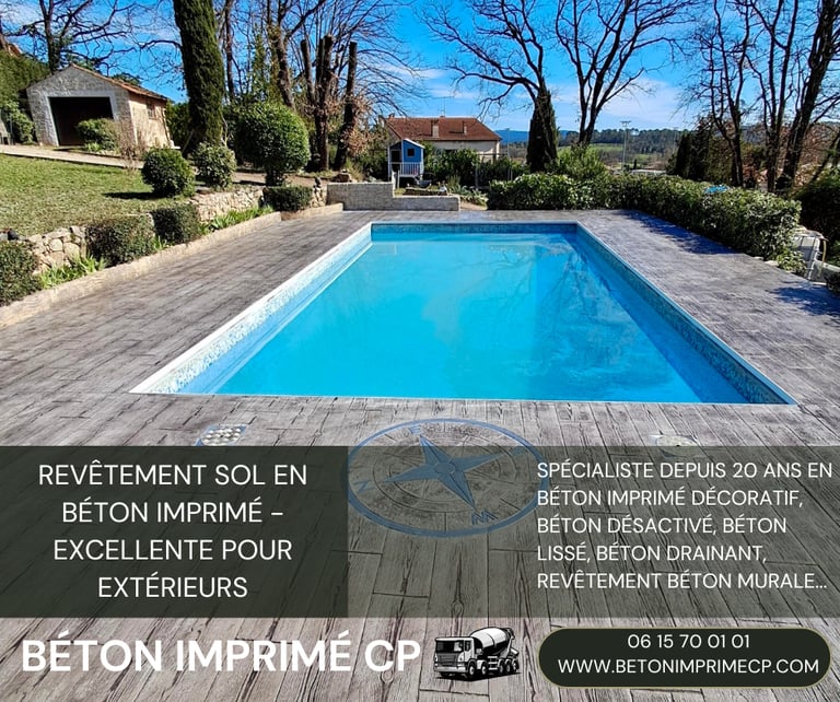Revêtement sol en béton imprimé -Excellente pour Extérieurs 0615700101🇫🇷