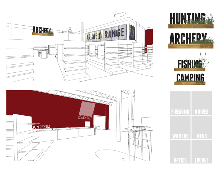 Vance's Sporting Goods Environmental Graphics and Signage