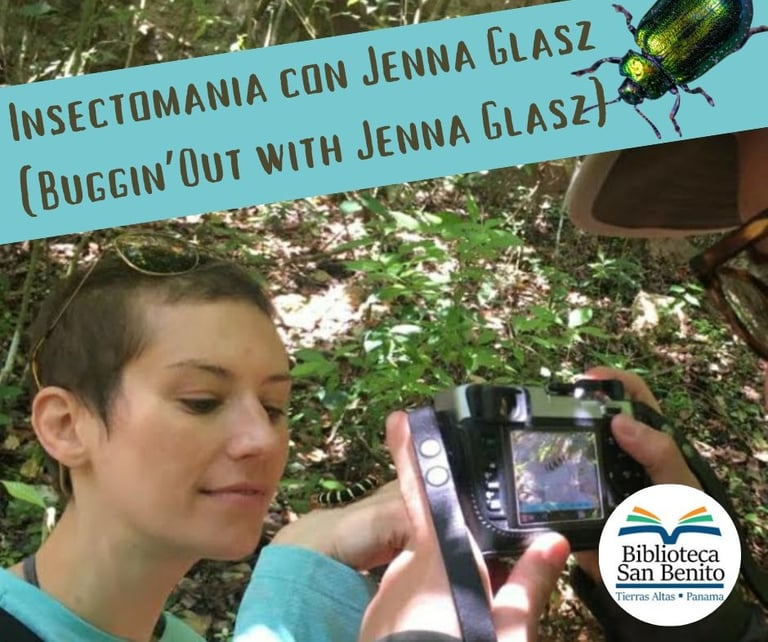 Jenna Glasz examining a caterpillar