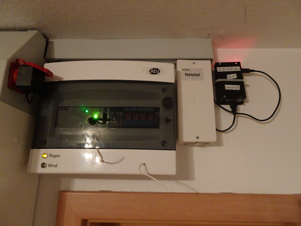 Schaltschrank für die Sonnenschutzsteuerung.